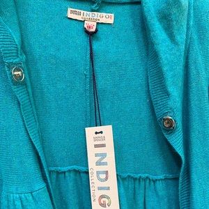 Marks & Spencer Indigo Collection Girl's Turquoise Cardigan Jacket 13-14 yrs NWT